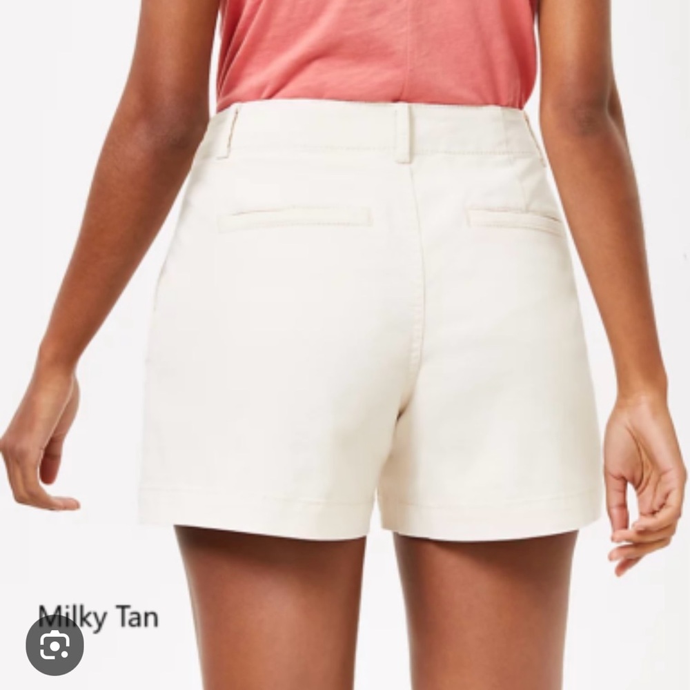 Loft Outlet Curvy & 6” beige Shorts 6” inseam, 12” Rise Shorts S/520778 size 14.